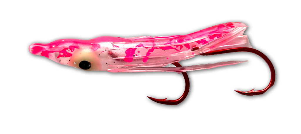 601-CBT UV Pink Splatter Hoochie - Rocky Mountain Tackle