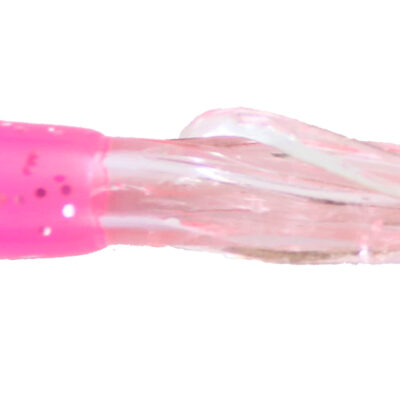 Pink Silver Flake Clear Tail Tubes