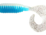 3" Blue Silver Flake Tail Fat Grubs