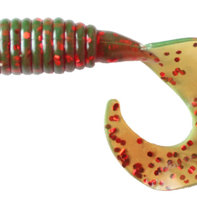 3" Motor Oil Red Flake Fat Grubs