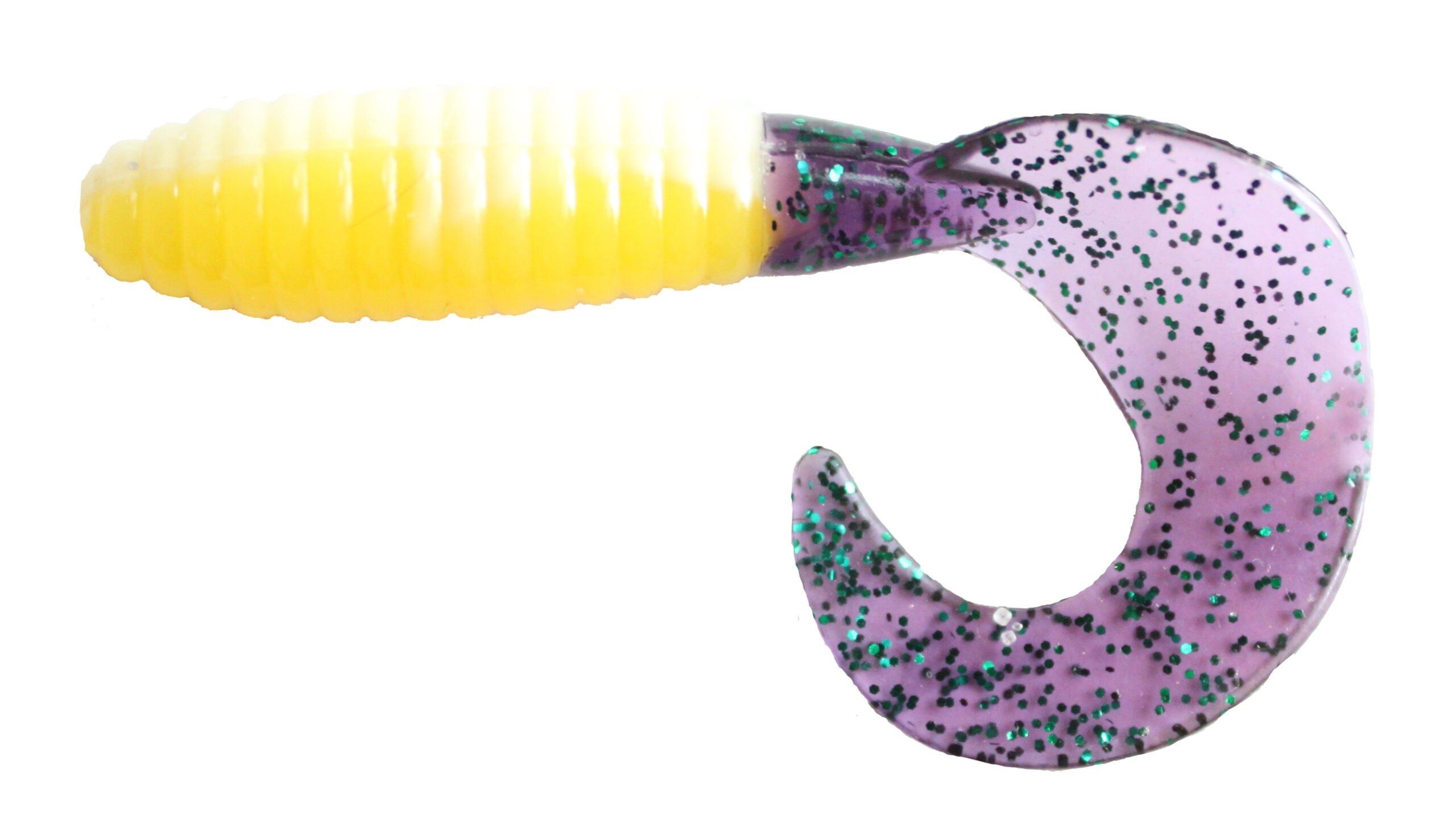 East Rain Grub Soft Baits With Fork Roll-Tail - 6cm/2.36in, 2.4g, 6 Color Options For Fresh/Saltwater