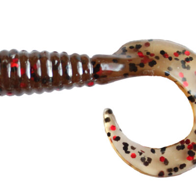 3" Brown Red Pepper Grubs