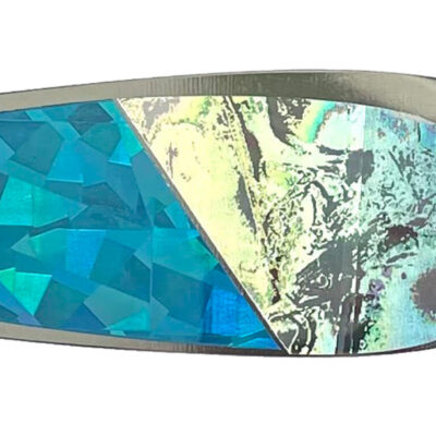 4.25″ 50/50 Blue Fire & Silver Oil Slick Signature Dodger™