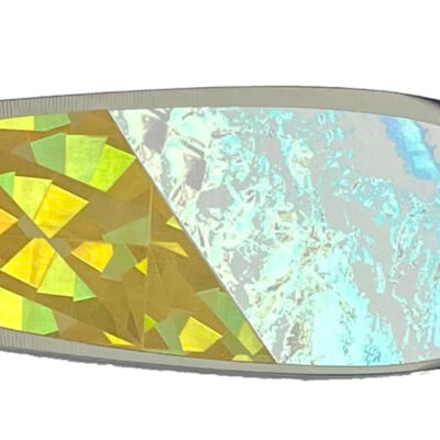 4.25″ 50/50 Gold Fire & Silver Oil Slick Signature Dodger™