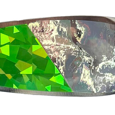 4.25″ 50/50 Green Fire & Silver Oil Slick Signature Dodger™