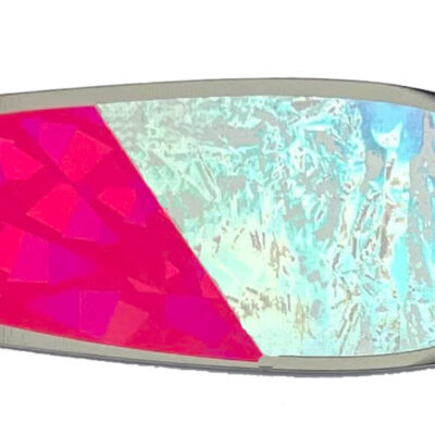 4.25″ 50/50 Pink Fire & Silver Oil Slick Signature Dodger™