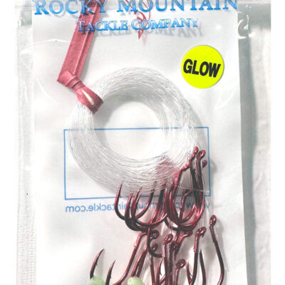 Green Luminous Bead 10 Pack Double Snelled Hooks